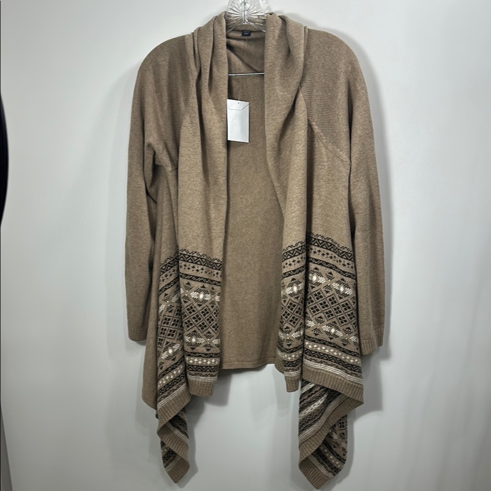 Lands End Brown waterfall cardigan size 1X.NWOT.